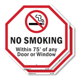 No Smoking Within 75' Of Any Door or Window