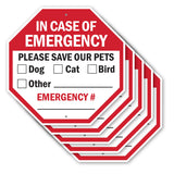 In Case of Emergency Please Save Our Pets ☐ Dog ☐ Cat ☐ Bird Other Emergency #
