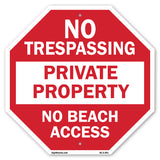 No Trespassing Private Property No Beach Access