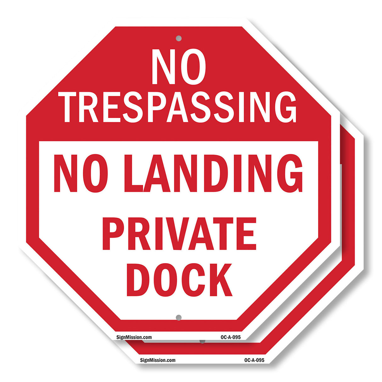 No Trespassing No Landing Private Dock