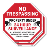No Trespassing Property Under 24 Hour Surveillance All Activities Monitored and Recorded by Digital Night Vision Cameras