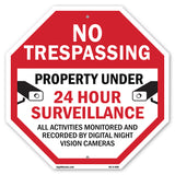 No Trespassing Property Under 24 Hour Surveillance All Activities Monitored and Recorded by Digital Night Vision Cameras