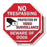 No Trespassing Protected by Video Surveillance Beware of Dogs