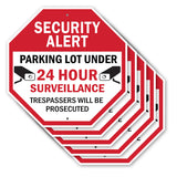 Security Alert Parking Lot Under 24 Hour Surveillance Trespassers Will Be Prosecuted