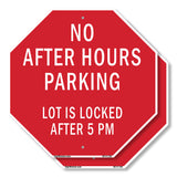 No After Hours Parking Lot Is Locked After 5 Pm