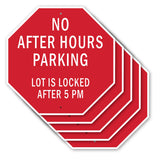 No After Hours Parking Lot Is Locked After 5 Pm