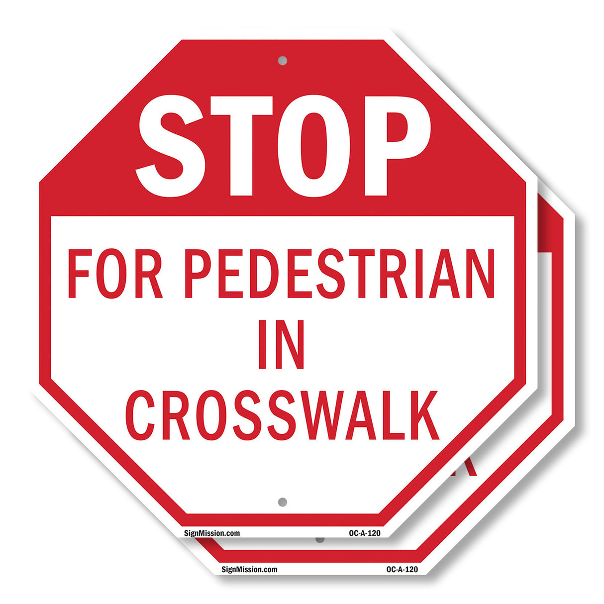 Stop For Pedestrian in Crosswalk