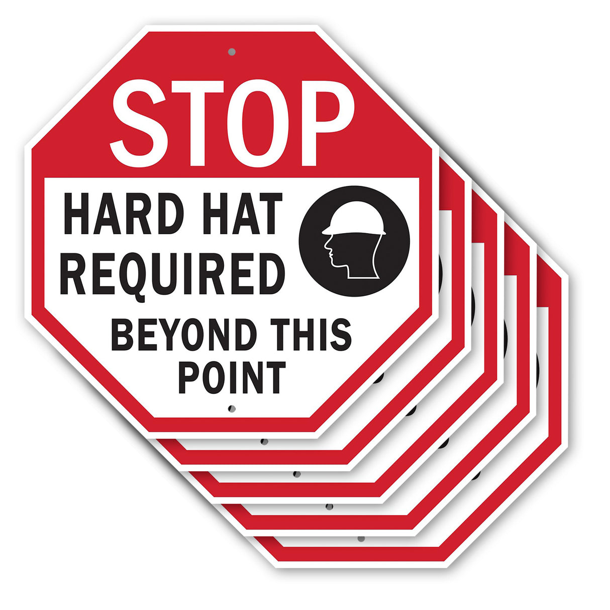 Stop Hard Hat Required Beyond This Point