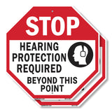 Stop Hearing Protection Required Beyond This Point
