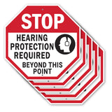 Stop Hearing Protection Required Beyond This Point