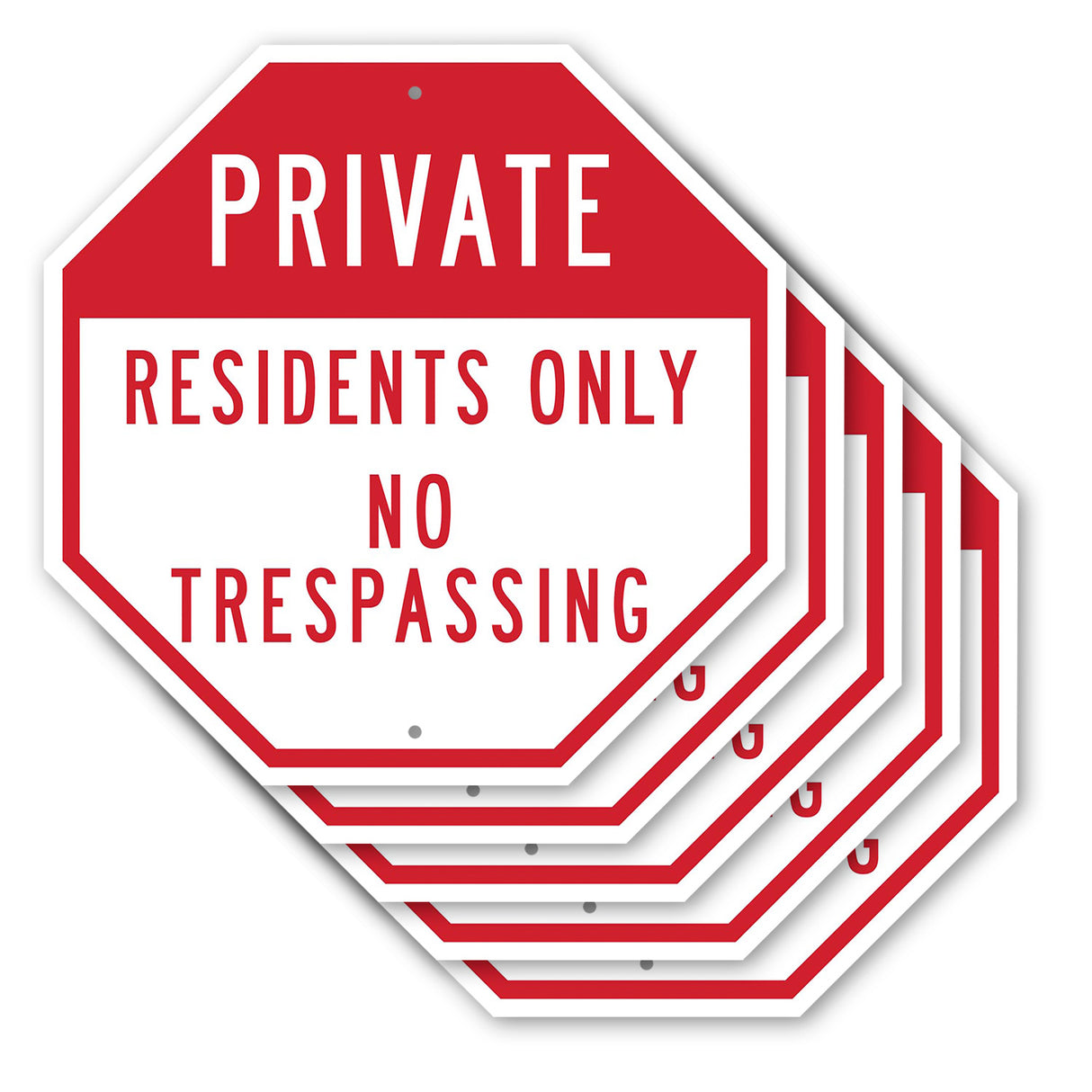 Private Residents Only No Trespassing
