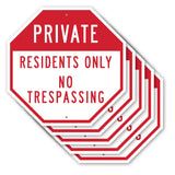 Private Residents Only No Trespassing
