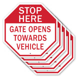 Stop Here Gate Opens Towards Vehicle