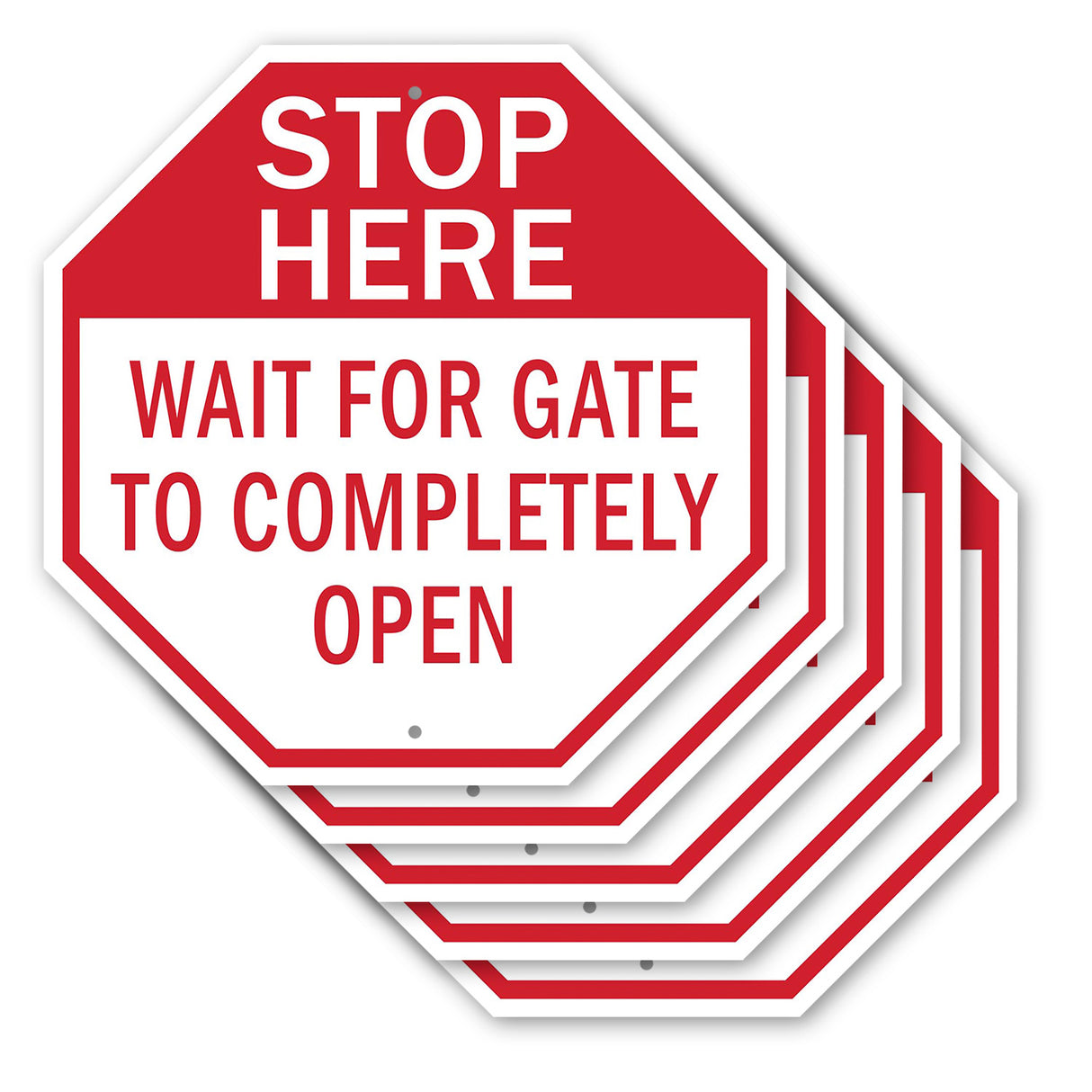 Stop Here Wait for Gate to Completely Open