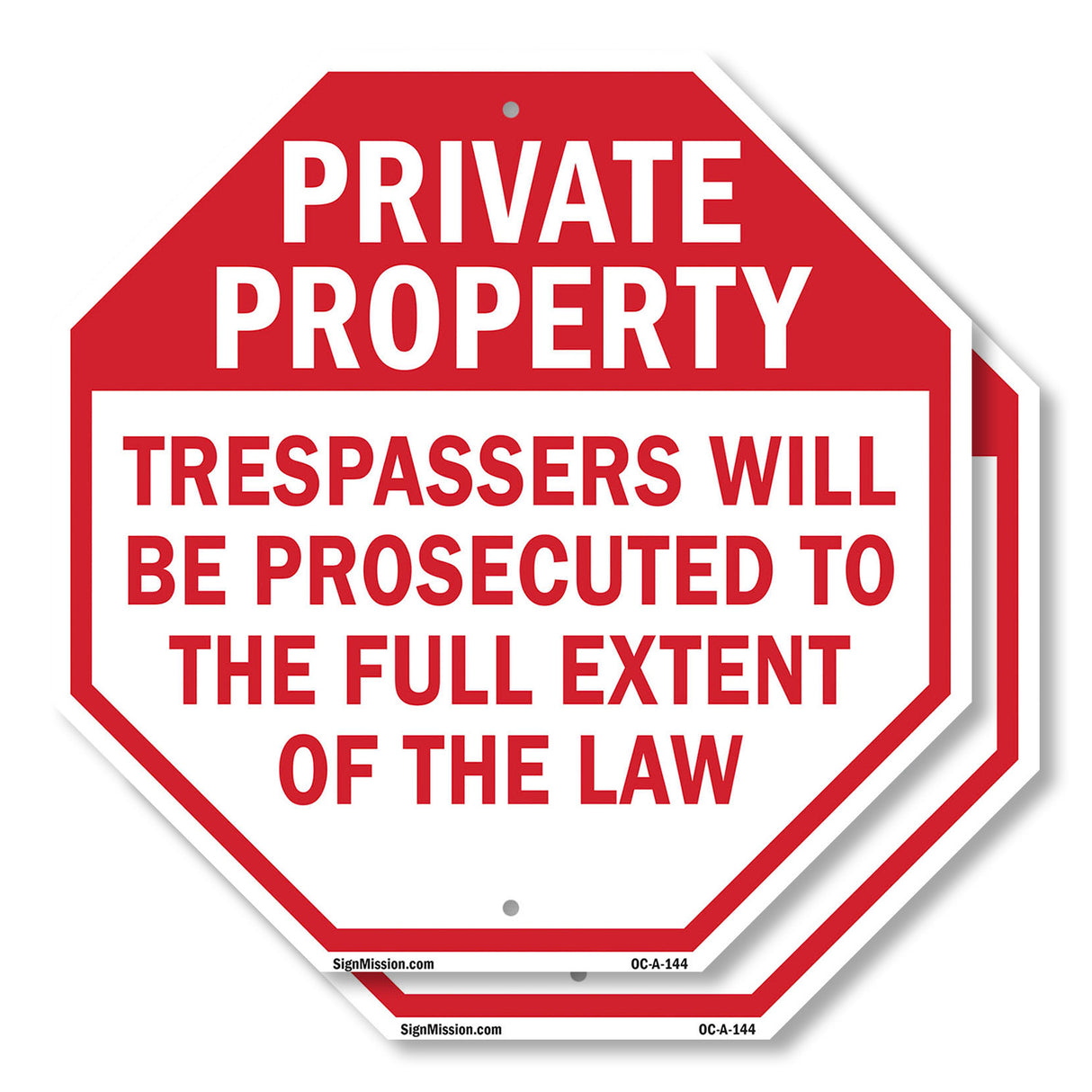 Private Property Trespassers Will Be Prosecuted to The Full Extent of The Law