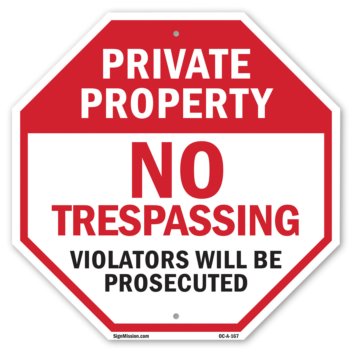 Private Property No Trespassing Violators Will Be Prosecuted
