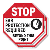 Stop Ear Protection Required Beyond This Point