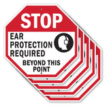 Stop Ear Protection Required Beyond This Point