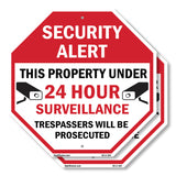 Security Alert This Property Under 24 Hour Surveillance Trespassers Will Be Prosecuted