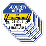 Security Alert No Trespassing 24 Hour Video Surveillance