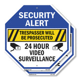 Security Alert Trespasser Will Be Prosecuted 24 Hour Video Surveillance