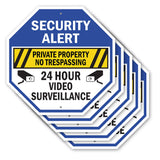 Security Alert Private Property No Trespassing 24 Hour Video Surveillance