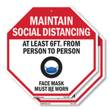 Maintain Social Distancing At Least 6ft. From Person to Person Face Mask Must Be Worn