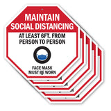 Maintain Social Distancing At Least 6ft. From Person to Person Face Mask Must Be Worn