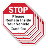 Stop Please Remain Inside Your Vehicle Thank You