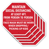 Maintain Social Distancing At Least 6ft. From Person to Person Face Mask Must Be Worn When Dropping/ Picking-up Kids