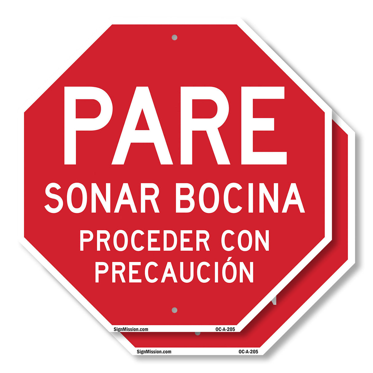 Pare Sonar Bocina Proceder Con Precaución