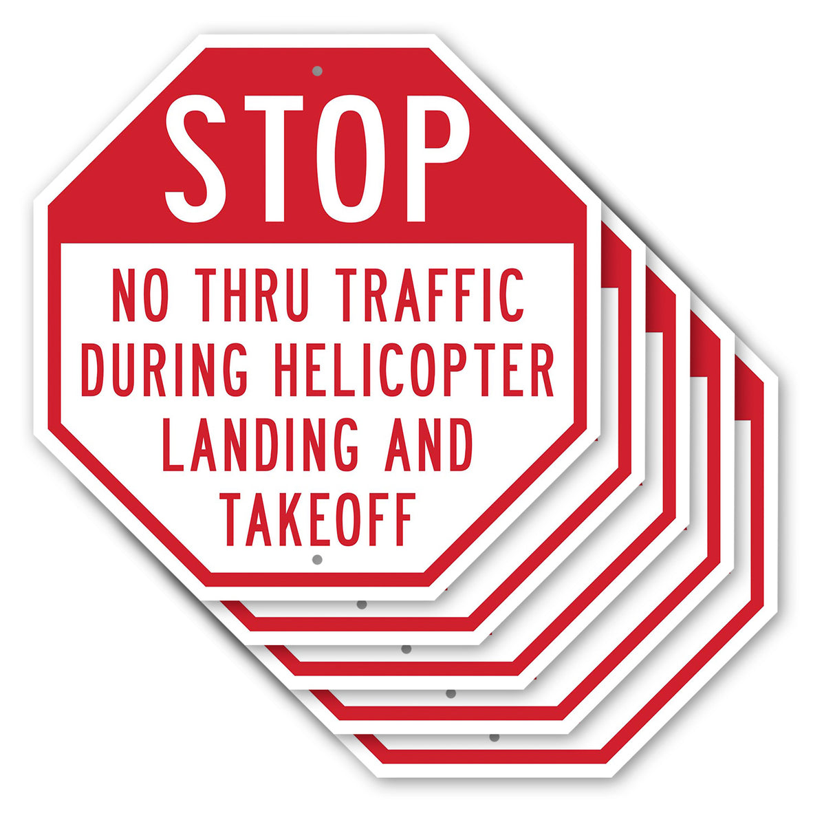 Stop No Thru Traffic During Helicopter Landing and Takeoff