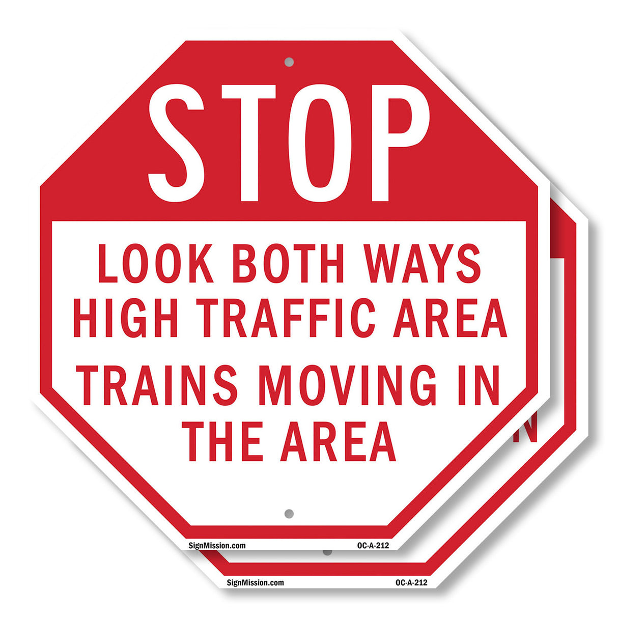 Stop Look Both Ways High Traffic Area Trains Moving in The Area