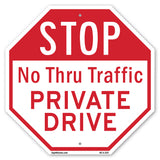 Stop No Thru Traffic Private Drive