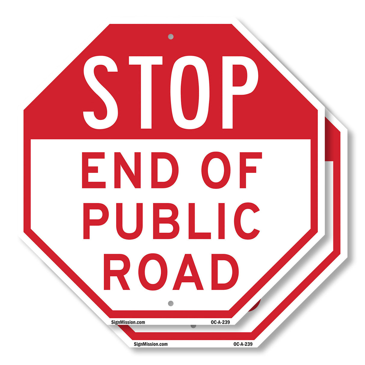 Stop End of Public Road