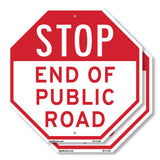 Stop End of Public Road