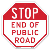 Stop End of Public Road