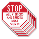 Stop All Visitors and Trucks Must Sign In