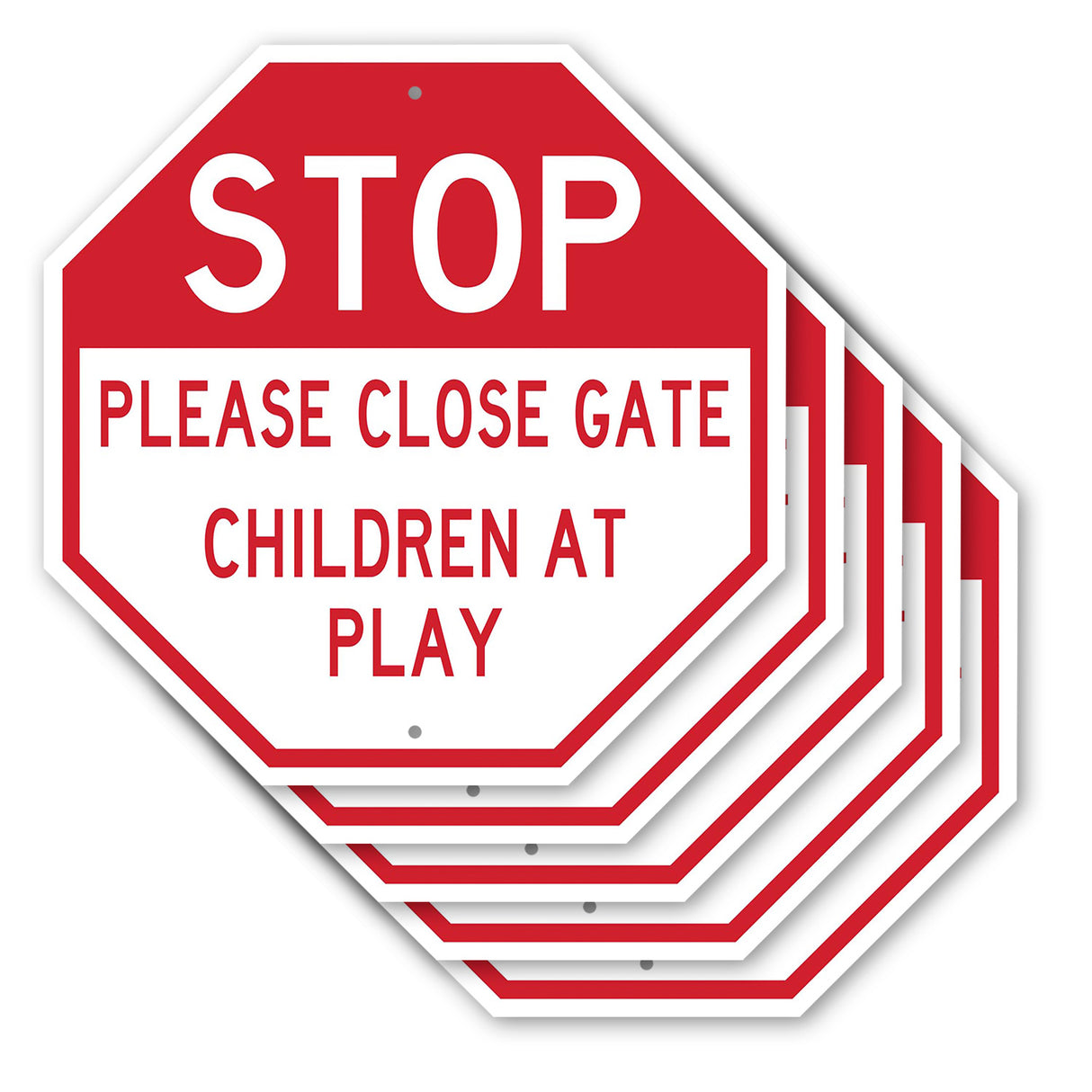 Stop Please Close Gate Children at Play