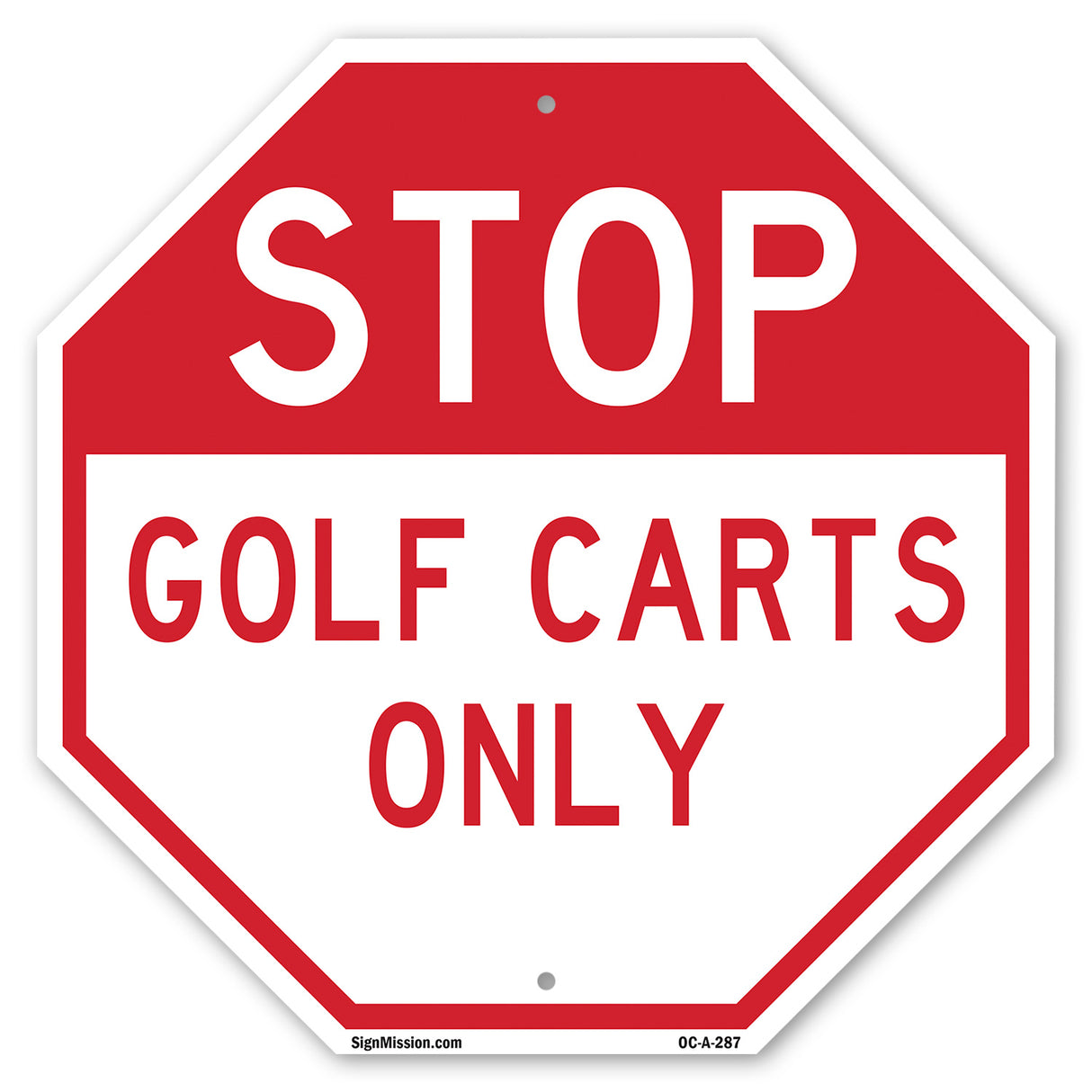 Stop Golf Carts Only