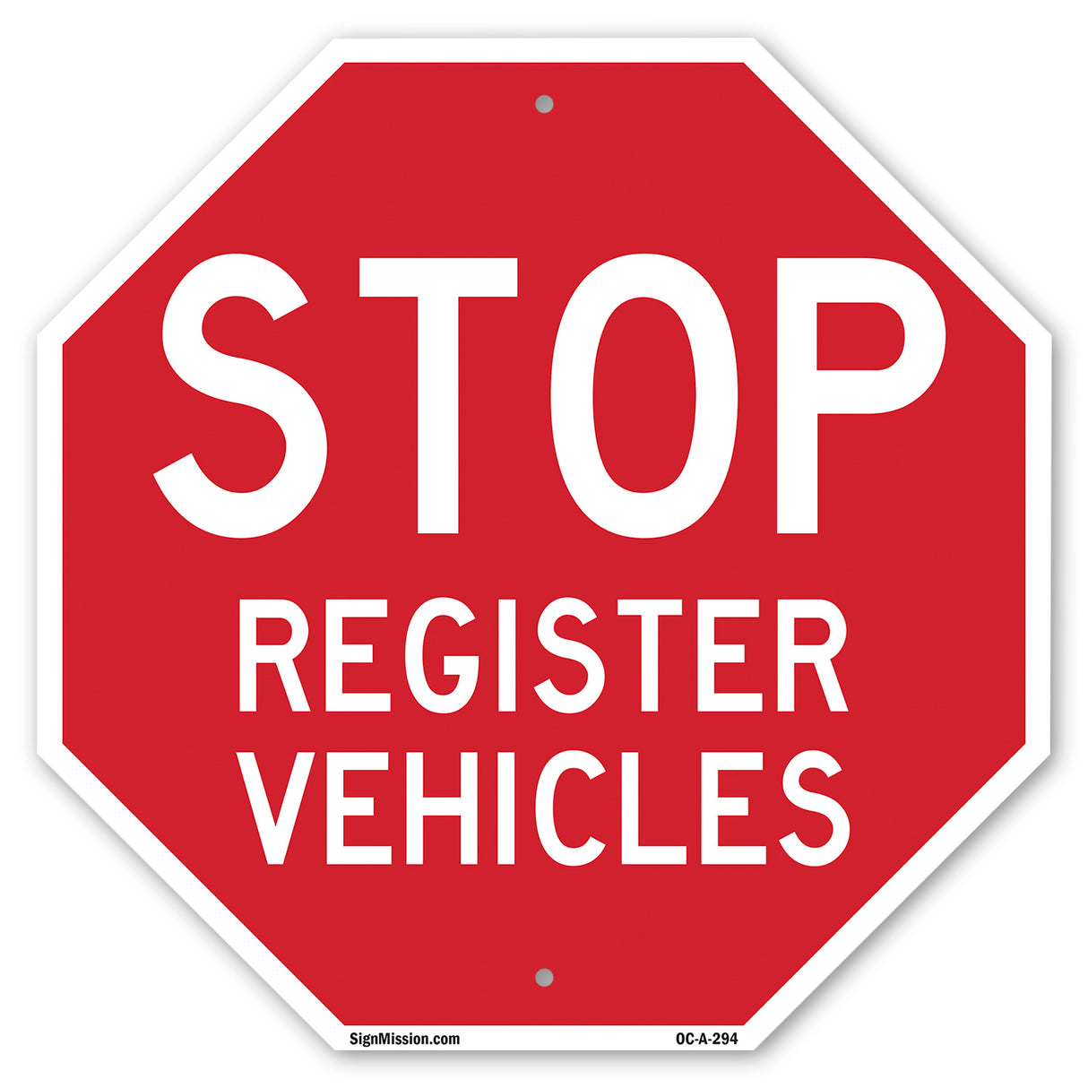 Stop Register Vehicles