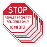 Stop Private Property Residents Only Do Not Enter