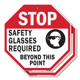 Stop Safety Glasses Required Beyond This Point