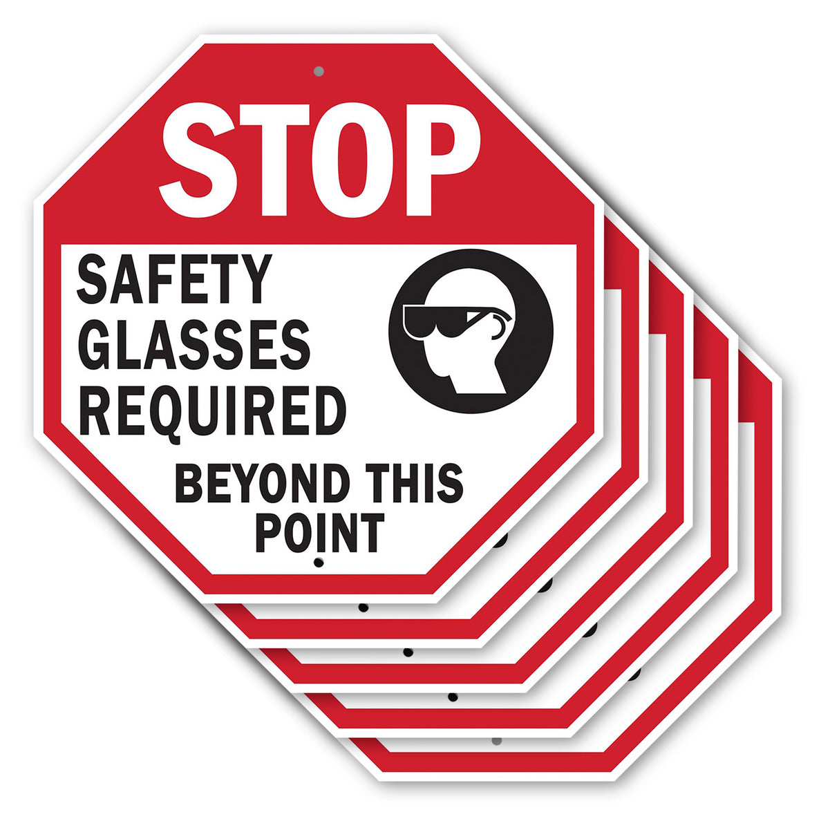 Stop Safety Glasses Required Beyond This Point