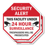 Security Alert This Facility Under 24 Hour Surveillance Trespassers Will Be Prosecuted