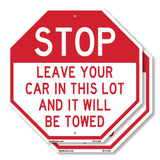 Stop Leave Your Car in This Lot and It Will Be Towed