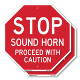 Stop Sound Horn Proceed with Caution