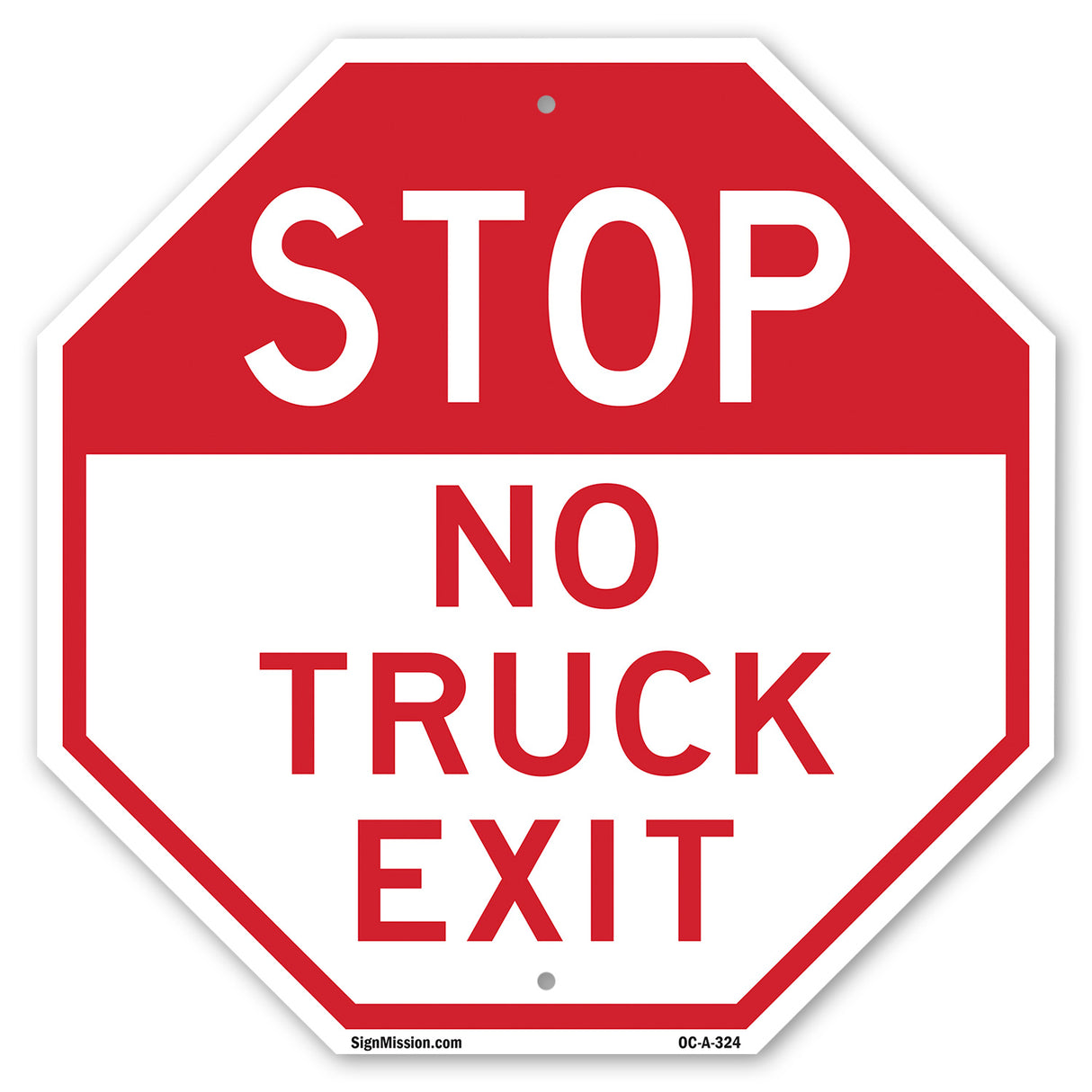 Stop No Truck Exit