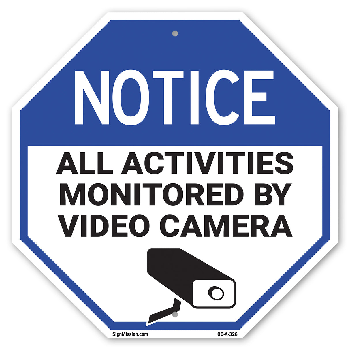 Notice All Activities Monitored by Video Camera