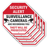 Security Alert Surveillance Cameras Are Recording You Theft Will Be Prosecuted